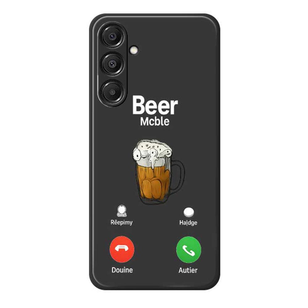 For Samsung Galaxy A16 5G/4G Case Beer Pattern Printing Straight Edge TPU Phone Back Cover