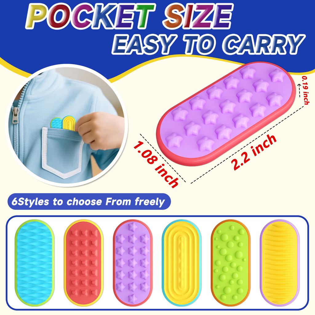 Sensory Fidget Magnet Toys for Kids: Silicone Magnetic Sliders Stress for Autism, Anxiety Relief Small Toys for Adults Office