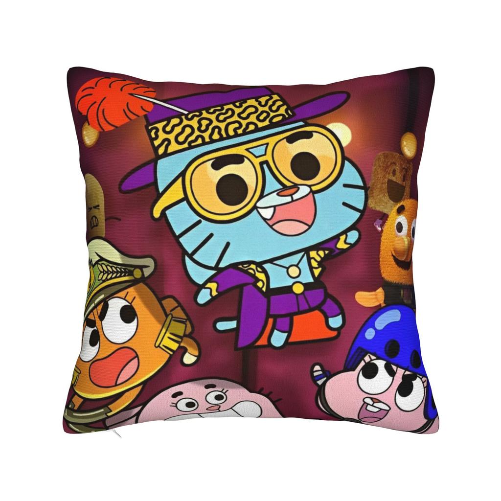 Gum Ball Watterson Cartoon Square Pillow Case Amazing World Cushion Covers Decor Pillowcover for Living Room 45*45cm