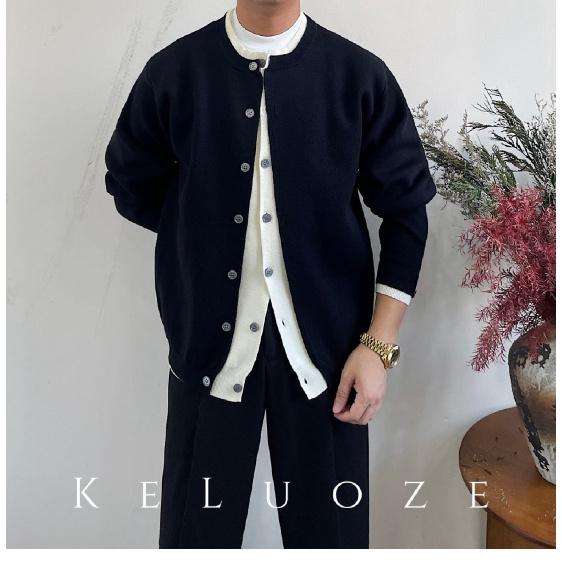 Men's Coat Spring and Autumn Trendy Brand Ruoshuai Sweater New Trendy High-Grade Casual round Neck Sweater