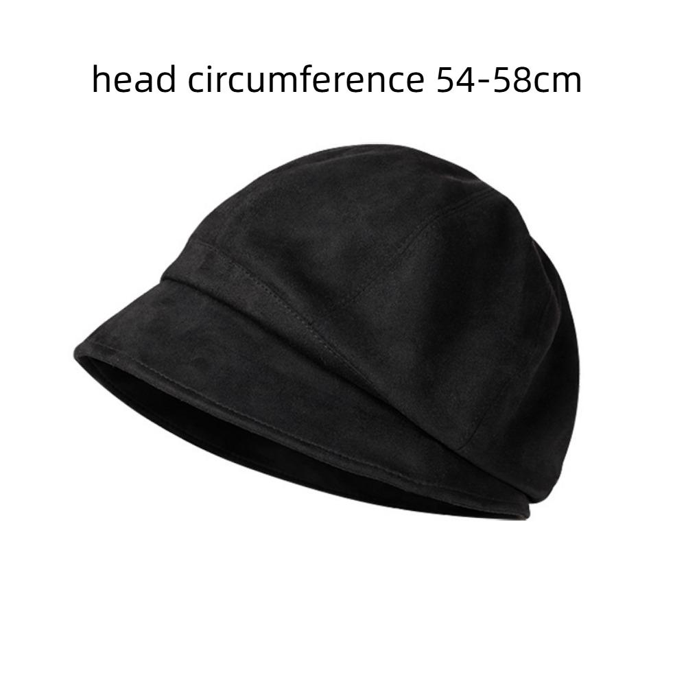 Adjustable Women Fisherman Hat Solid Color Newsboy Hat Fashion Suede Octagonal Cap Autumn Winter