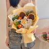 Handmade Knitted Rose & Sunflower Crochet Bouquet - Festival Gift