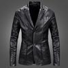 Men's Leather Jacket Leather Suit Warm Washed PU Leather Coat New Leather Jacket Youth Coat
