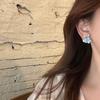 Blue Flower Stud Earrings - Summer Seaside Resort Style Ear Accessories