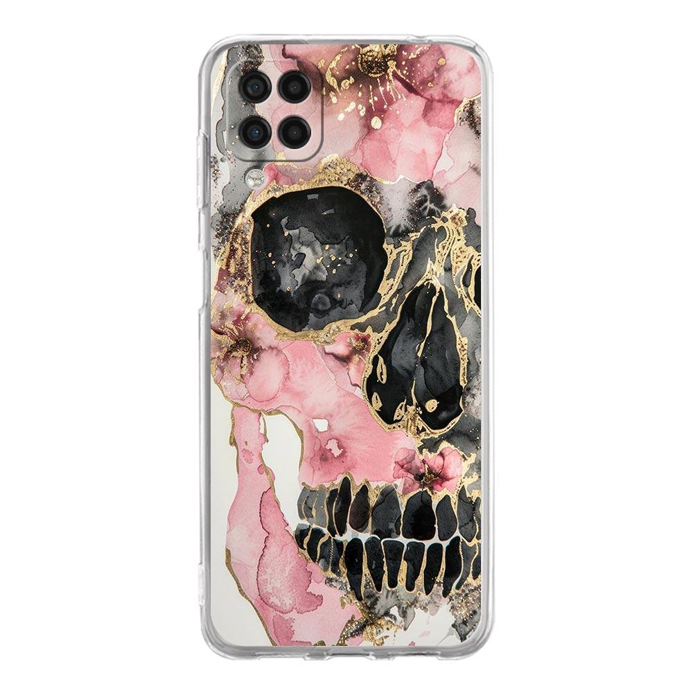 Phone Case For Samsung A17 A13 A33 A35 A55 A73 A53 A23 A51 A71 A21S A31 A41 A05s A15 A25 5G A07 4G Cover Hard Pink Purple Skull