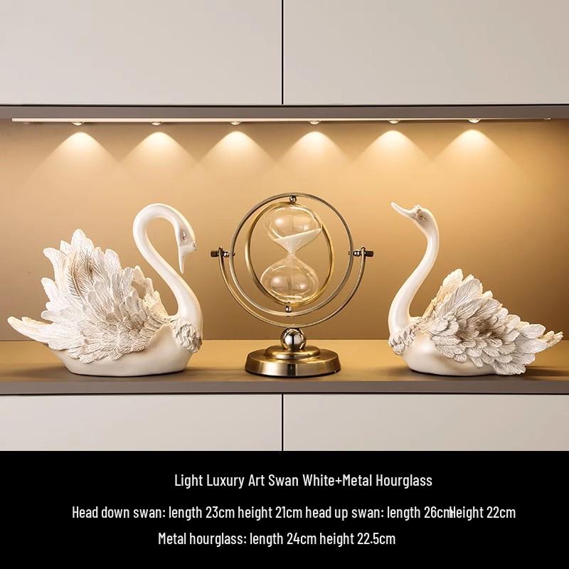 Swan Wine Rack Ornament - Elegant Display for Living Room or Dining Cabinet