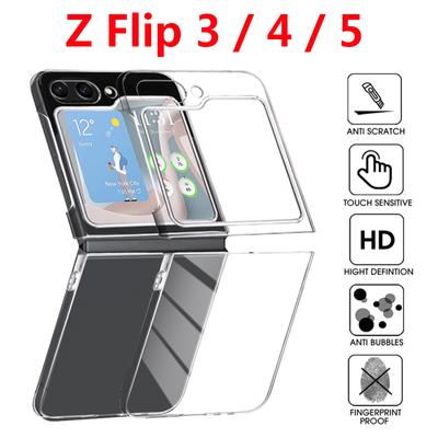 Ultra mince mince clair Transparent cristal dur PC housse de téléphone pour Samsung Galaxy Z Flip 5/4/3 5G A52 A53 A24 A34 A54 5G S20 S21 FE S22 S23