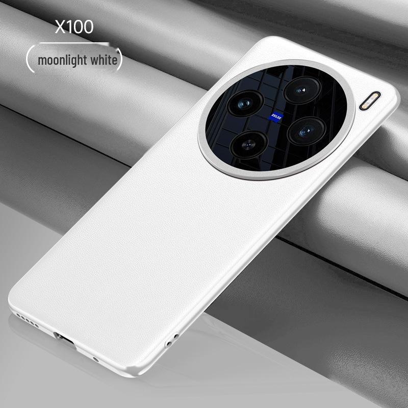 High-End Plain Leather Case for Vivo X100 and X100 Pro