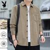 PLAYBOY Men's Corduroy Long-Sleeve Casual Shirt
