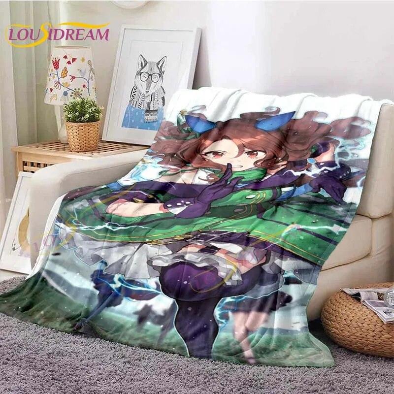 LoveUnholyc Decke RPG Decke Princess Connect Decke Spiel Anime Flanelldecke für Bett Sofa Reisen Weihnachtsdecke