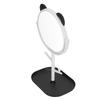 Cosmetic Mirror with Storage Tray Cat Ears Adjustable Vanity Mirror with Small Stand for MakeupBlack
