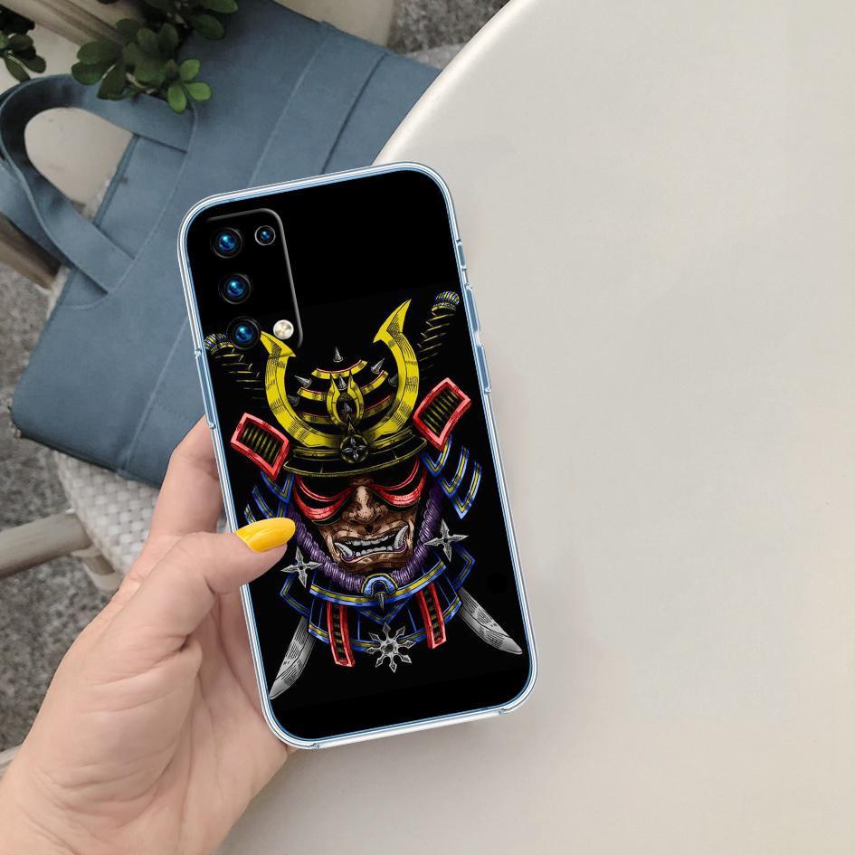 BF73 Japan Samurai Mask Case for Motorola Moto G10 G20 G30 G31 G32 G34 G35 G41 G42 G50 G51 G52 G55 G60 G60S G62 G71 G72 G75