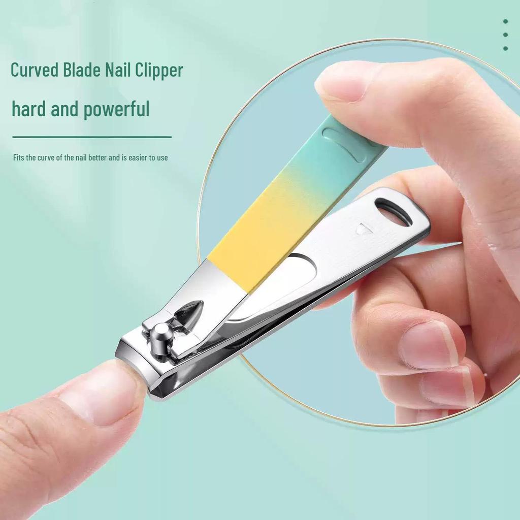 18-Piece Gradient Stainless Steel Nail Clipper & Pedicure Set with Eyebrow Scissors