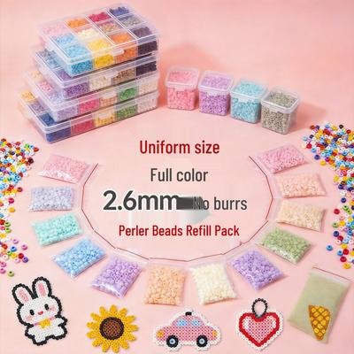 2,6 mm Perler Perlen Nachfüllpackung – 221 Farben, Komplettset, 10g Beutel, Fusion Perlen