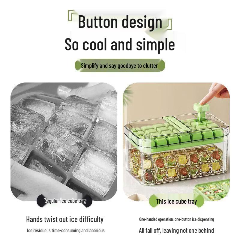 Ice Cube Maker Set with Storage Box & Scoop