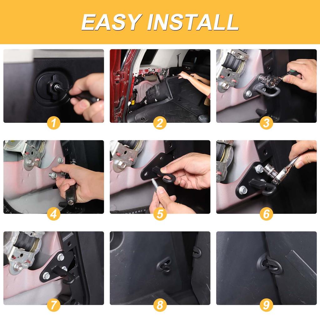 DIYUCAR Rear Seat Adjustment for Toyota FJ Cruiser Adjustment Angle Adjustment Rear Seat Adjustment Interior Custom Car Carbon Set Brackets, Metal,
