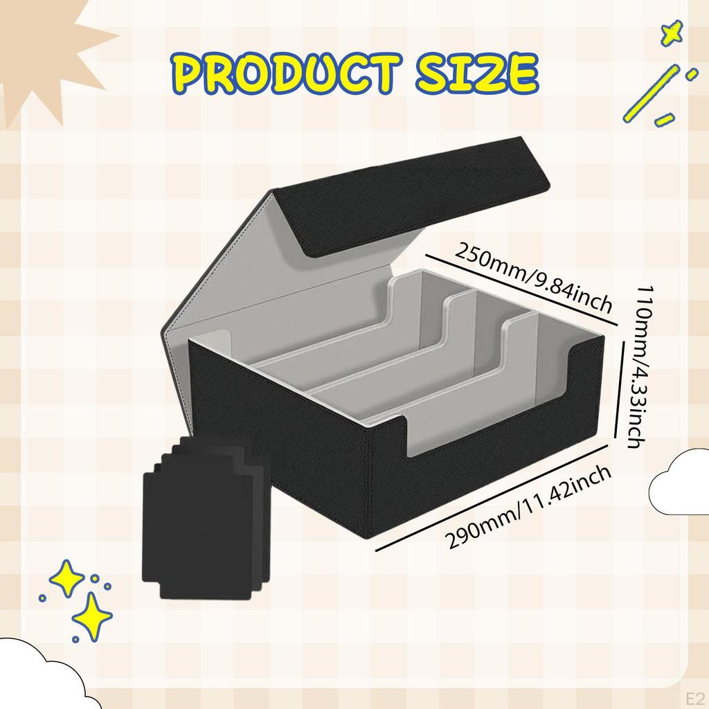 1800+ Card Deck Case Collectible Protectors, Shockproof PU Leather Trading Cards Case, Storage