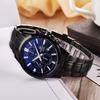 Casio EDIFICE Series Three-disc Six-hand Sapphire Mirror Classic Waterproof Quartz Movement Stainless Steel Strap Japanese and Korean EFB-660DC-2AVUPR