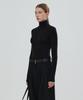 NOTIA Slim Turtle Neck T-Shirts - Black