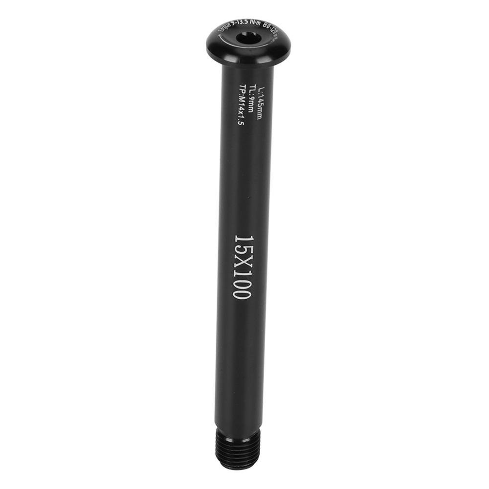 

Black Bike Front Fork Axle 100x15/110x15mm Thru Axle Lever for Mountain Bike,Road Bike 100*15