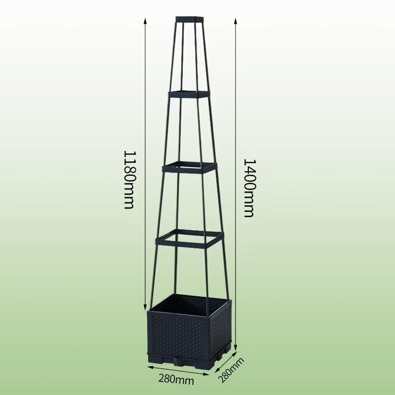 Fengge 3-Tier Balcony Planting Box with Trellis