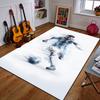 "Soccer Player In Motion Design" Patterned Carpet a Non Slip Rug Suitable for All Seasons and Any Setting, Gift