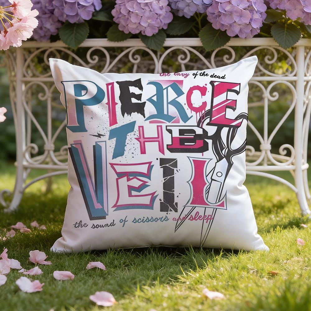 P-Pierce Band The Veil Cushion Cover Home & Car Dual-Scene Pillow Cover: Reversible for Premium Comfort