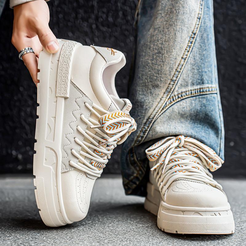 Autumn New Casual Student Board Shoes Large Size Four Seasons Sports Niche Hong Kong Style Thick Sole