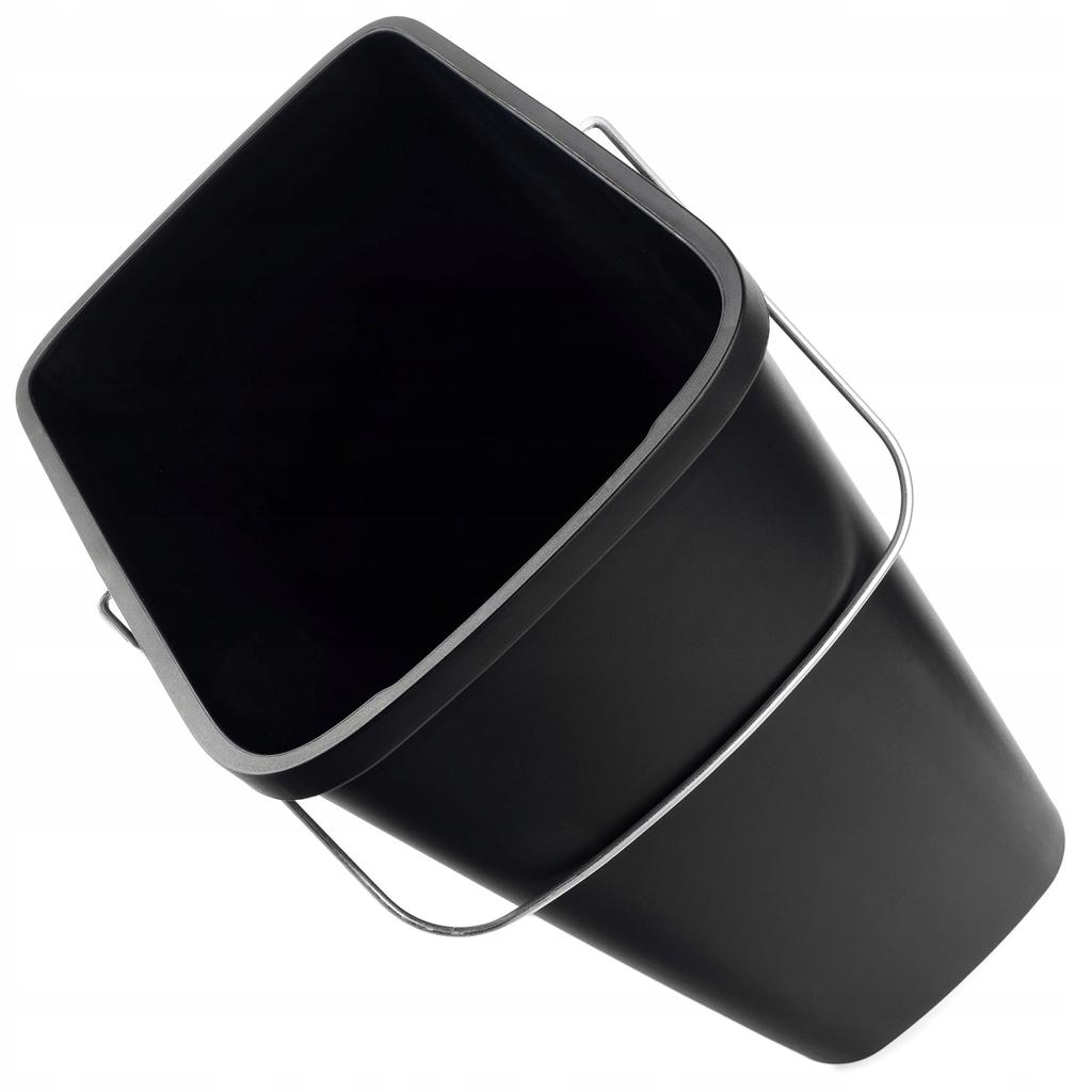 KADAX 12L Trash Can Waste Container Black with Handle Bucket