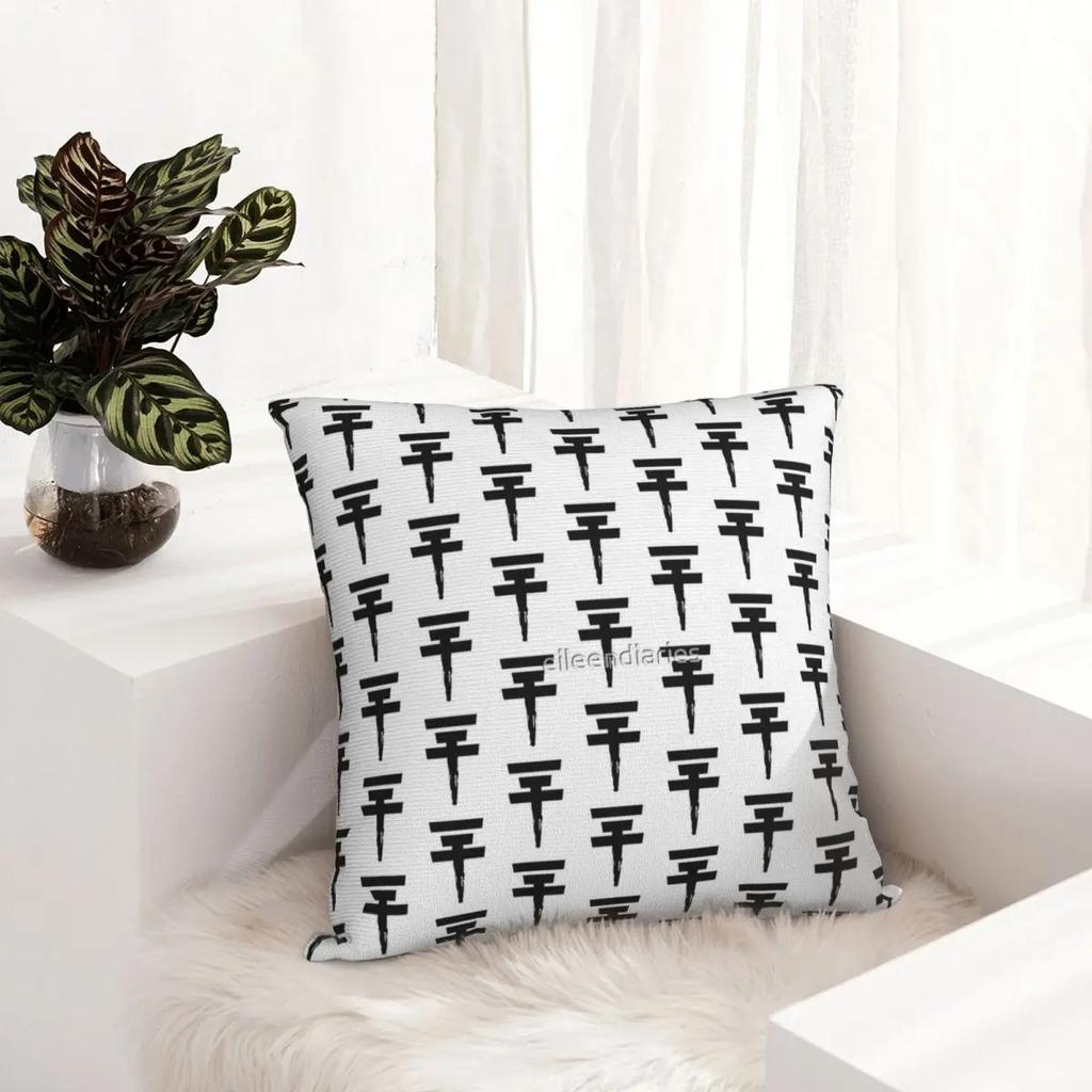 Tokio Hotel Logo Pillowcase Printed Fabric Cushion Cover Decorative Throw Pillow Case Cover Home Zipper X