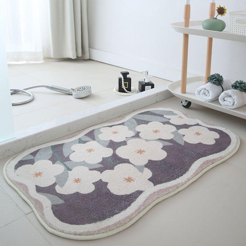 Imitation Cashmere Carpet, Absorbent Bathroom Door Mat, Thickened Anti Slip Foot Mat, Bathroom Floor Mat, Bedroom Floor Mat