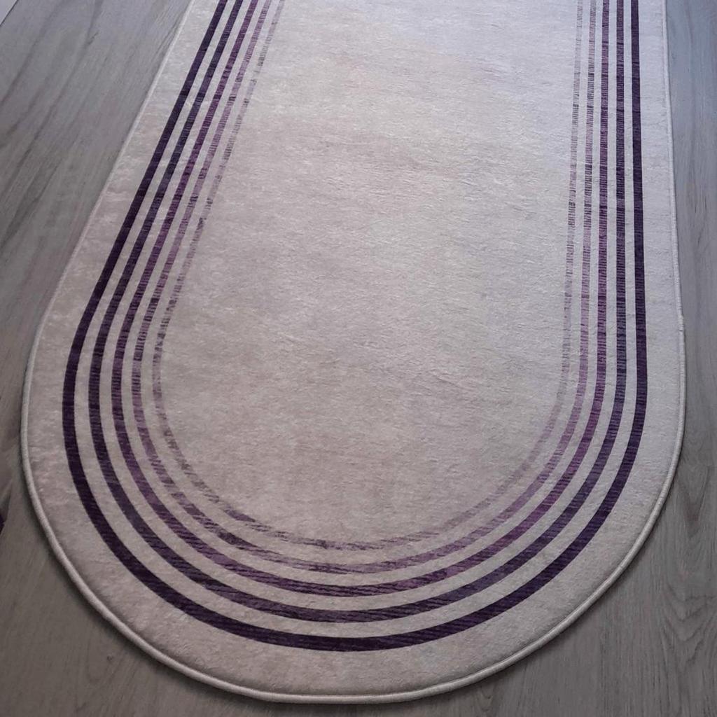 Purple Oval Carpet – Stylish and Decorative Design Runner, Soft Carpet, Modern Design Carpet, Living Room Carpet, Kitchen Rug