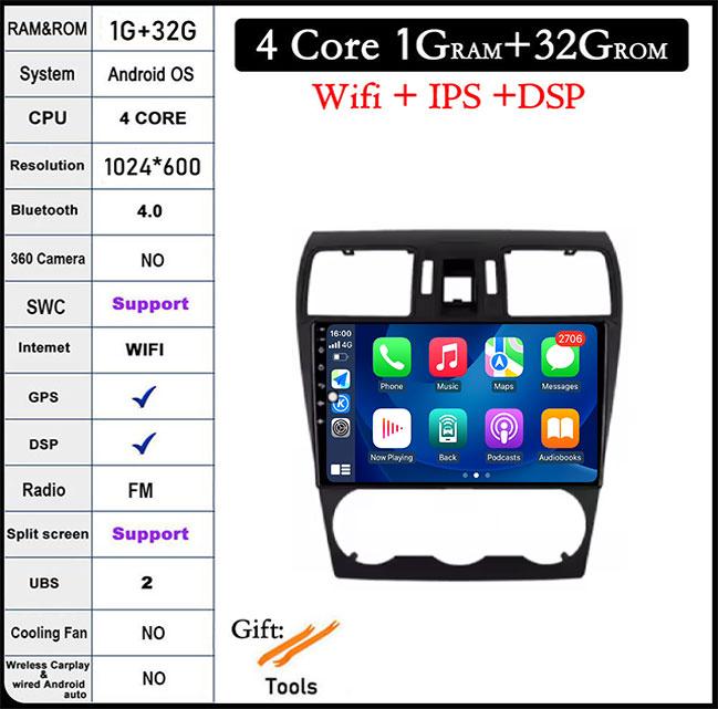 

9 дюймов для Subaru Forester 4 SJ XV WRX 2012-2015 DSP Android 14 автомобильный радиоприемник мультимедиа видеоплеер навигация стерео GPS монитор