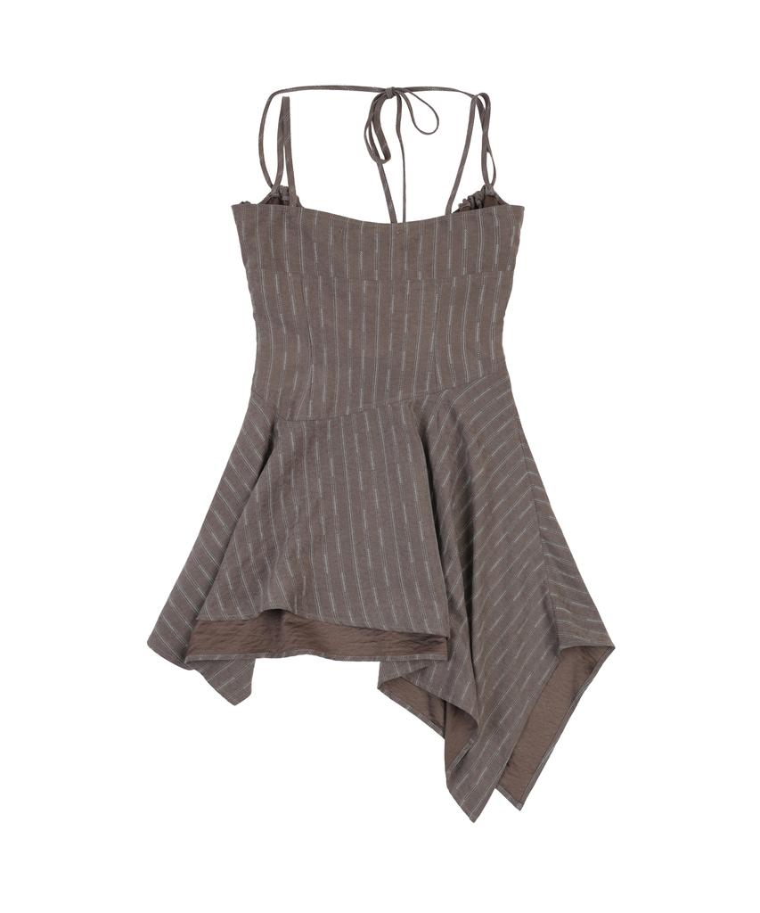 Ordinary Holiday Flare Sleeveless Mini Dress [Brown]
