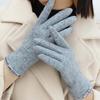 Bow Anti-cold Mittens Soft Elasticity Finger Mittens Gift Soft Thickened Gloves  Daily