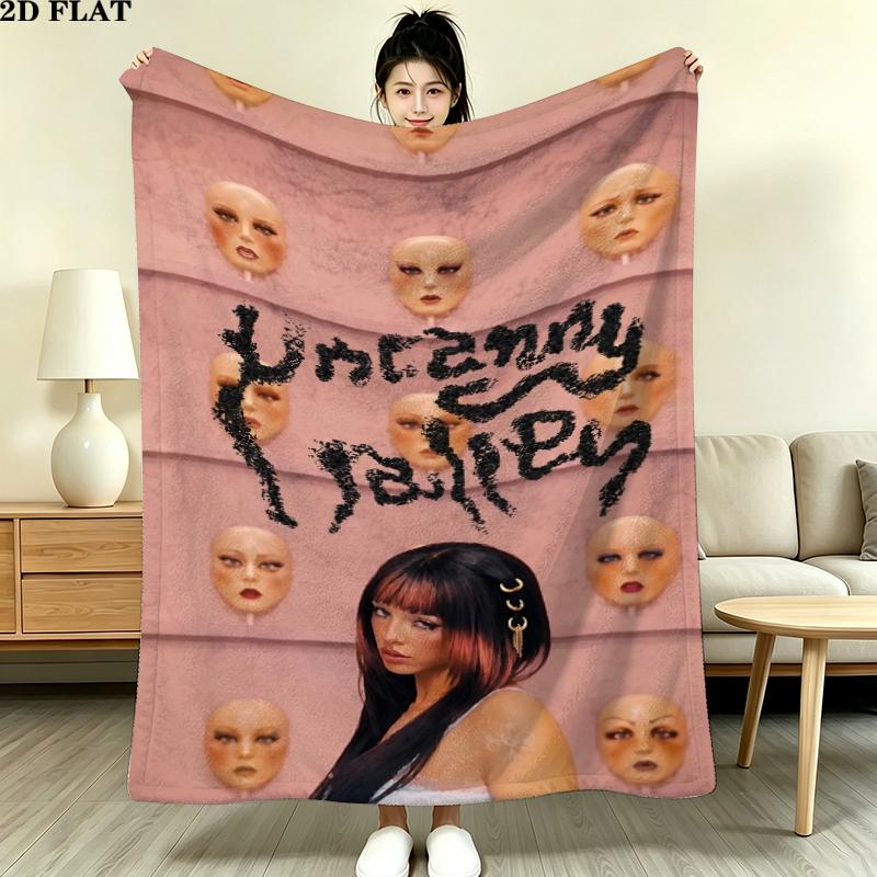 Melanie Martinez Print Flannel Blanket, High quality Comfortable for All Seasons, Home Decor, Warmth and Comfort, Perfect for Christmas Gifts