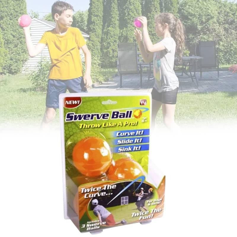 Children Throwing Plastic Balls Set Swerve The Amazing Ball Outdoor Use Play