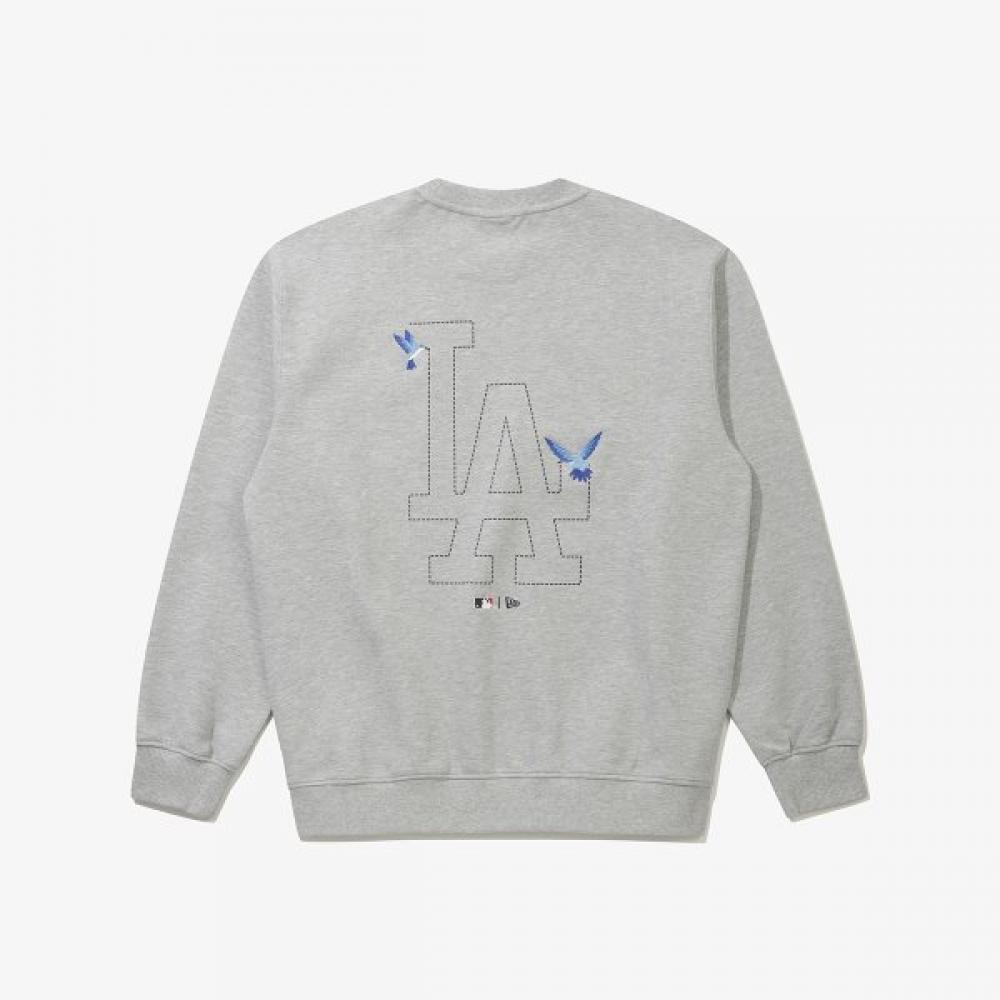 New Era Mlb La Dodgers Sweatshirt Heather Gray 15147517