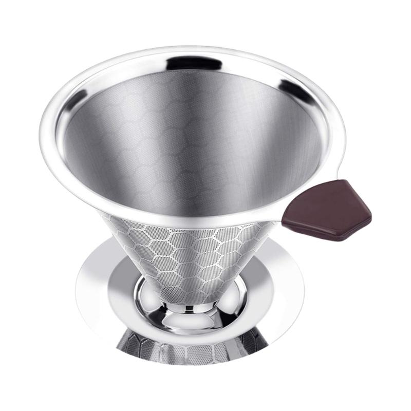 Permanent Stainless Steel Coffee Filter Screen Paperless Hand Brewed Mesh Strainer for Home Brewing Enthusiasts