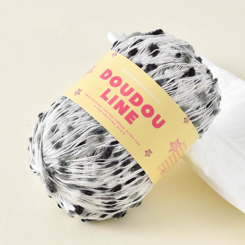 Filato di mohair morbido e confortevole, 50 g/rotolo, filo arcobaleno multicolore per maglione, sciarpa, fai da te, gomitolo di lana all'uncinetto, pois colorati