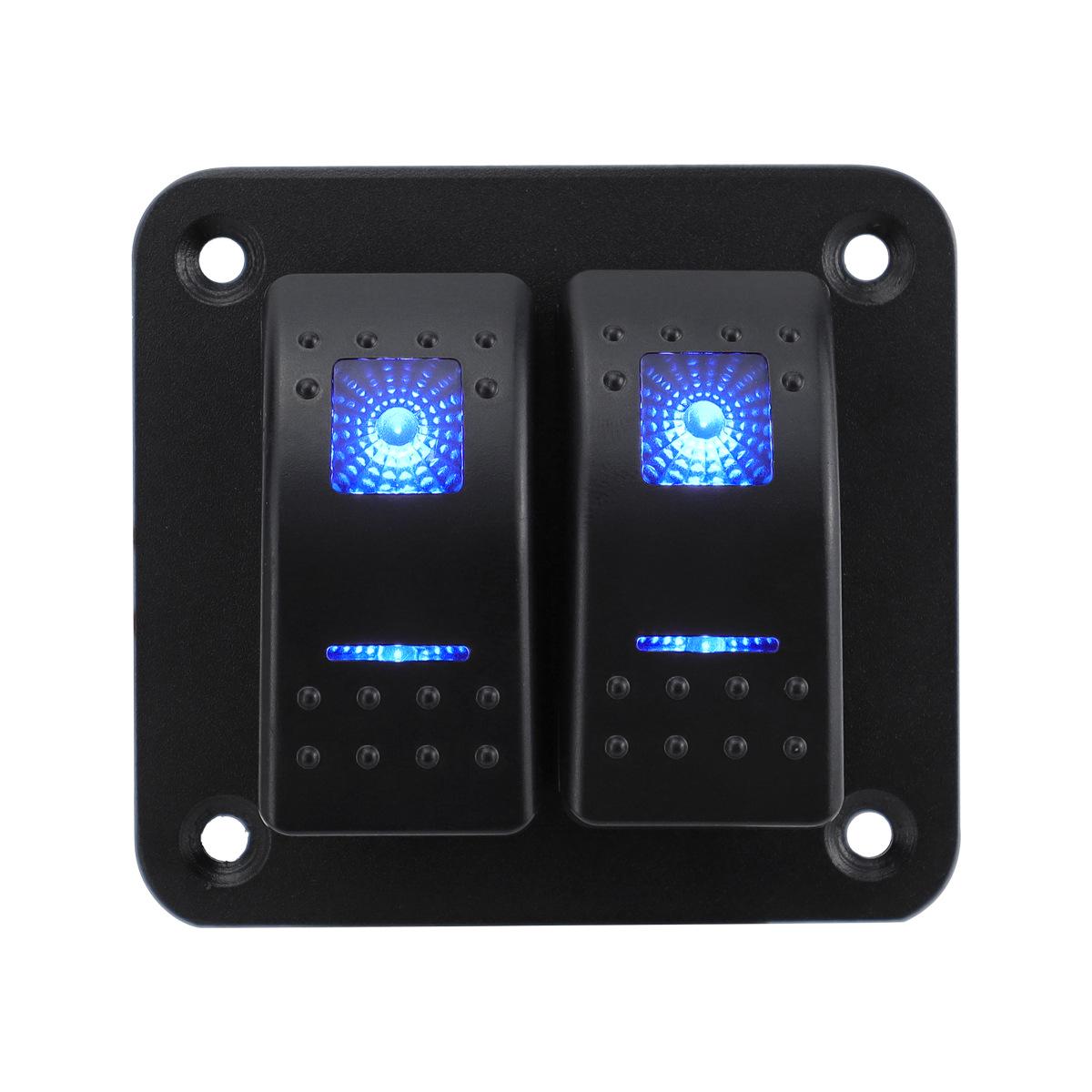 

Панель кулисных переключателей для автомобиля/морского транспорта с синей подсветкой, многопозиционная, DC12-24V