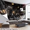 Man Cave Motorcycle Backdrop Vintage Car Repair Shop Photo Booth Background