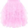 Tulle Skirts Tulle Tutus Soft Tulle Tiered Skirts Spring Summer Short Princess Dresses with Ruffles Fluffy Layered Tulle Tutu Skirt