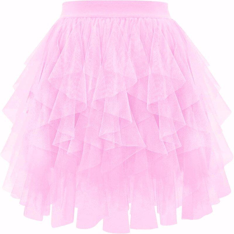 Tulle Skirts Tulle Tutus Soft Tulle Tiered Skirts Spring Summer Short Princess Dresses with Ruffles Fluffy Layered Tulle Tutu Skirt