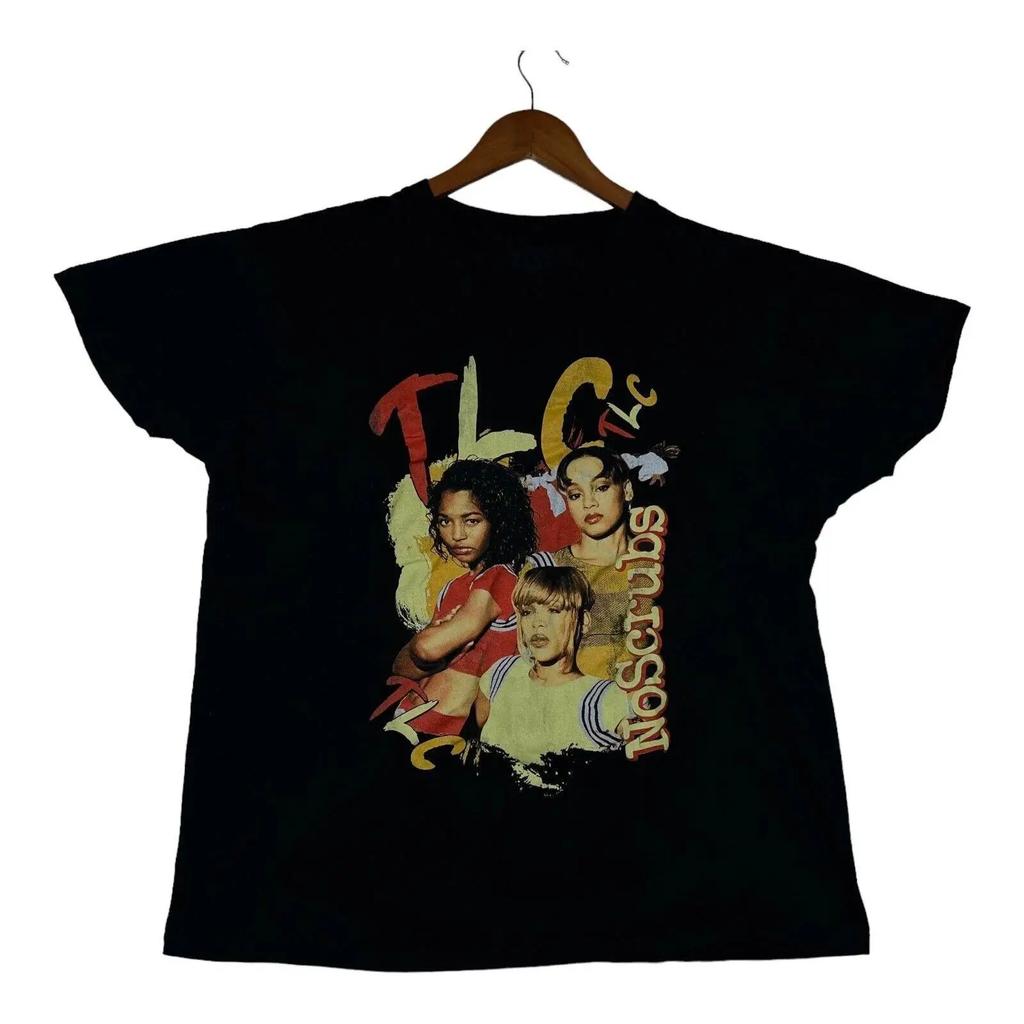 Tlc No Scrubs T Shirt Retro Style 90s Reprint R B Left Eye Chili Pepper Boz Unisexs Xl Vintage Graphic Versatile