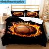 3PCS Basketball Crown Fire Sport 3pcs Bedding,Including 3PCS Duvet Cover And 2pcs Pillowcases Perfect for Christmas,Ideal for Bedroom, Dormitory