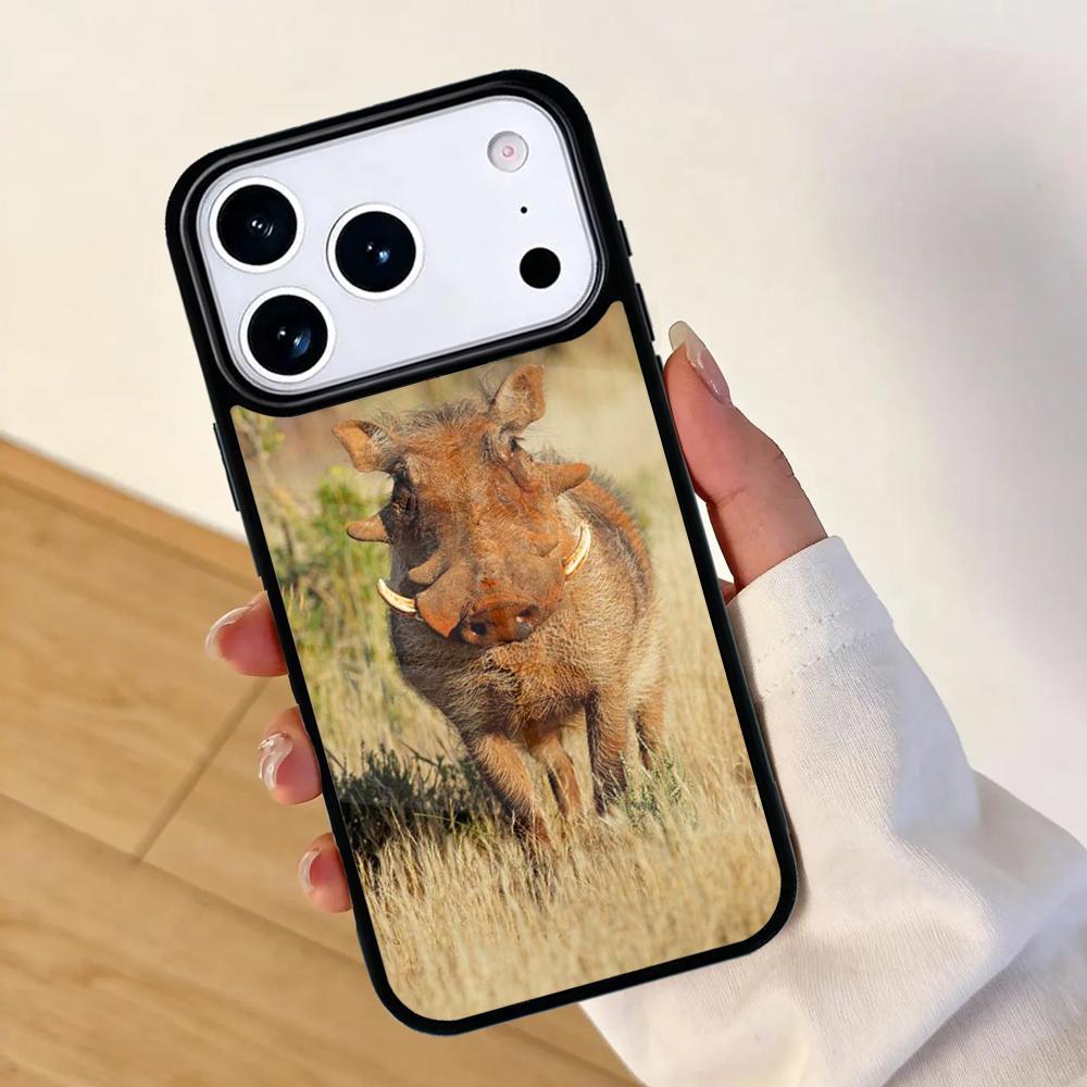 Animal Wild Boar Mobile Phone Case for IPhone 17 AIR 16pro Max 15 14 13 12 11 Bumper Cover