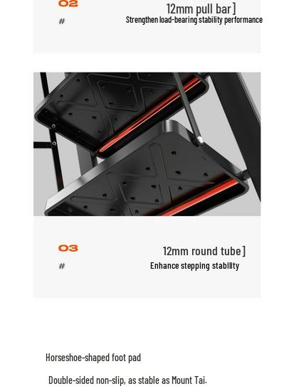 Telescopic Folding A-Frame Ladder: Indoor Multifunctional Step Stool with 3-4 Steps