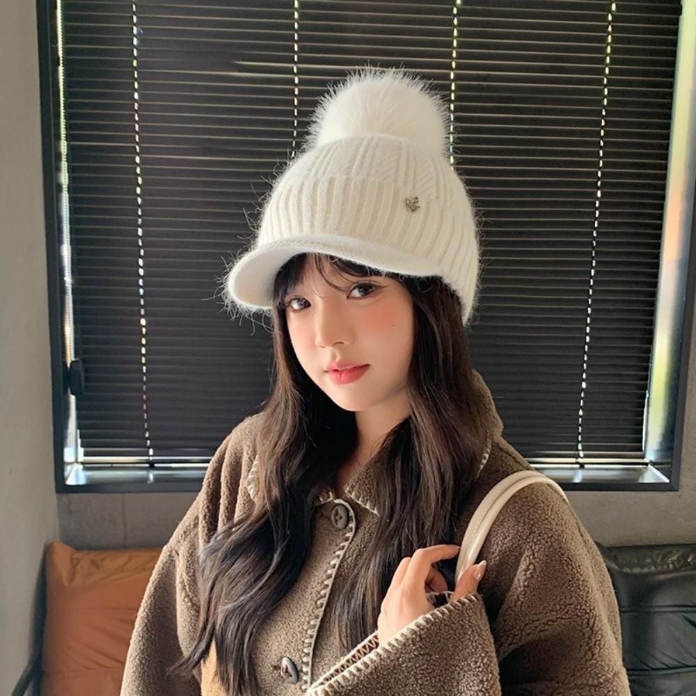Thickened Winter Hats Ear Protection Women's Hats Fashion Plush Baseball Cap  Autumn