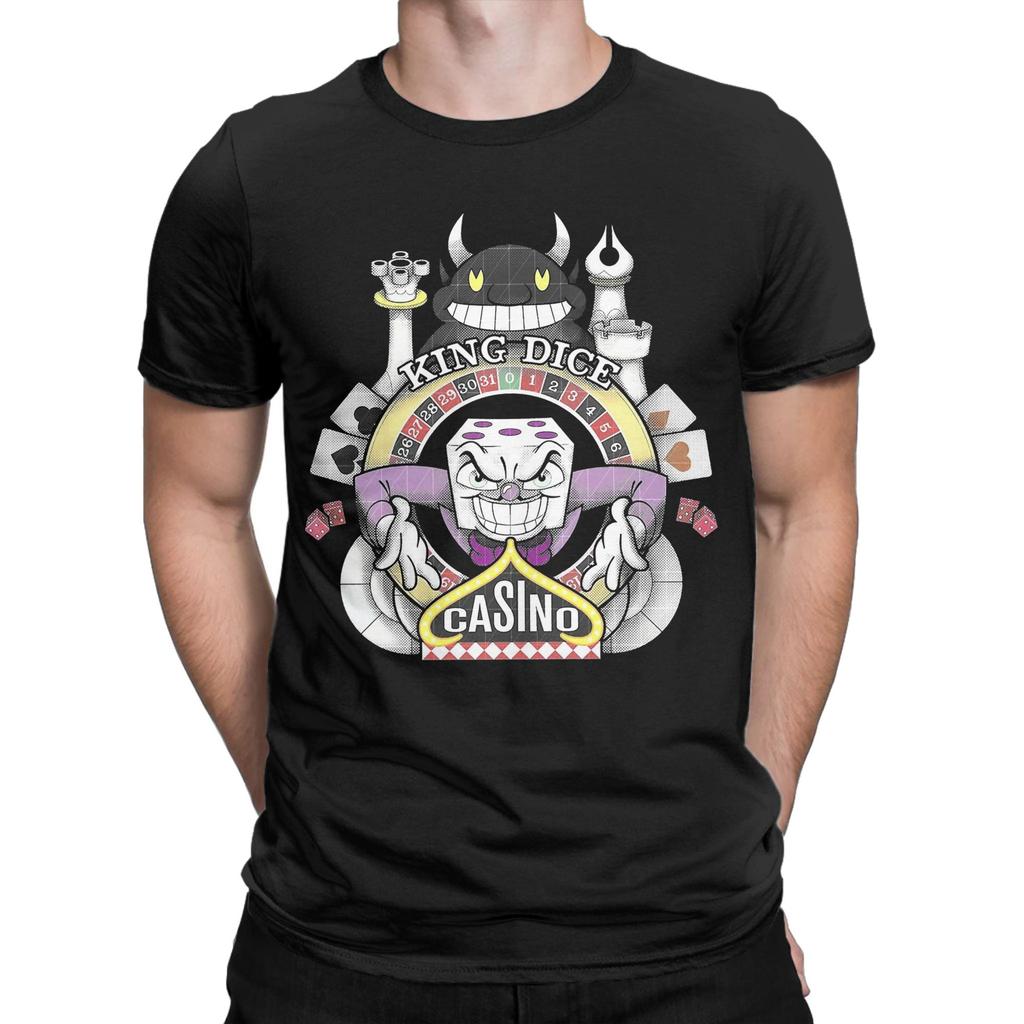 Cuphead King Dice Casino T Shirt Summer Fashion T Shirts Adult Cotton ONeck Oversize Clothes Short Sleeve Y2K Casual Tops